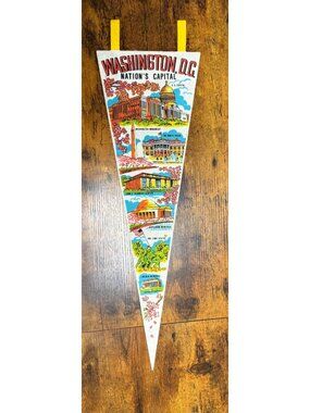 Vintage Washington D.C. pennant vertical